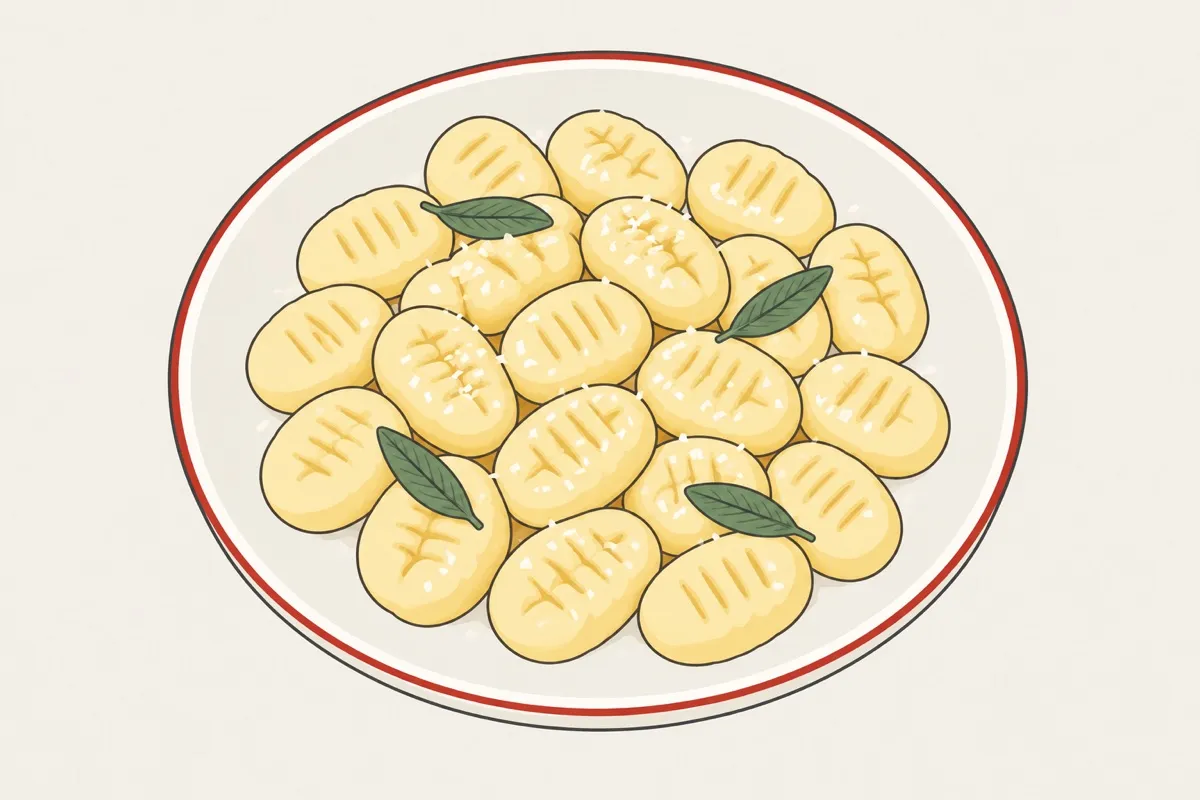 土豆团子装盘后的插画